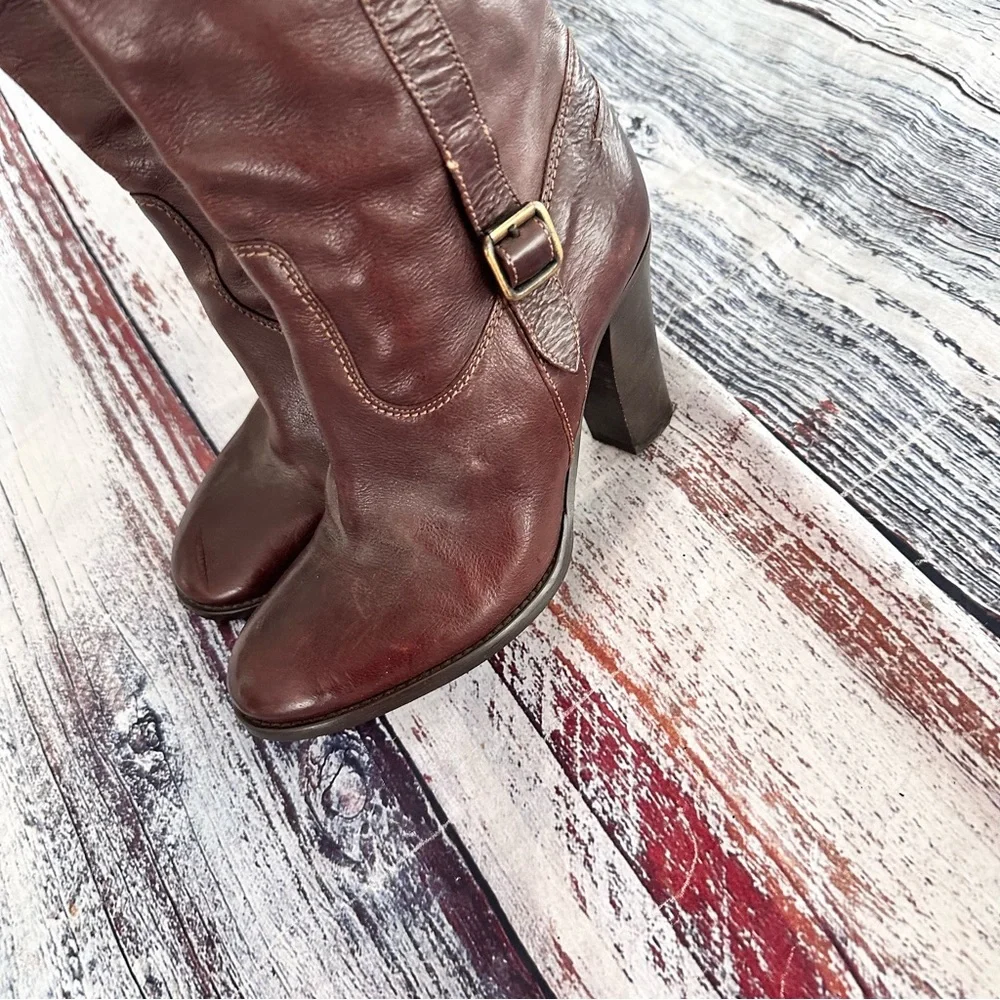 J. Crew Made in Italy Fine Leather Heeled Knee High Boots | 86193 - Picture 5 of 10
